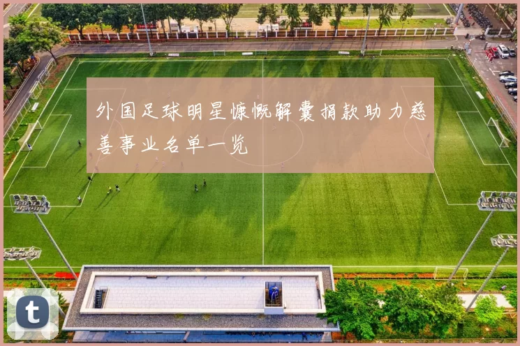 外国足球明星慷慨解囊捐款助力慈善事业名单一览